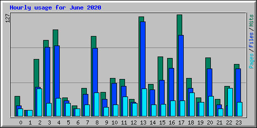 Hourly usage for June 2020